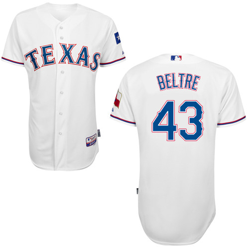 Engel Beltre #43 MLB Jersey-Texas Rangers Men's Authentic Home White Cool Base Baseball Jersey
